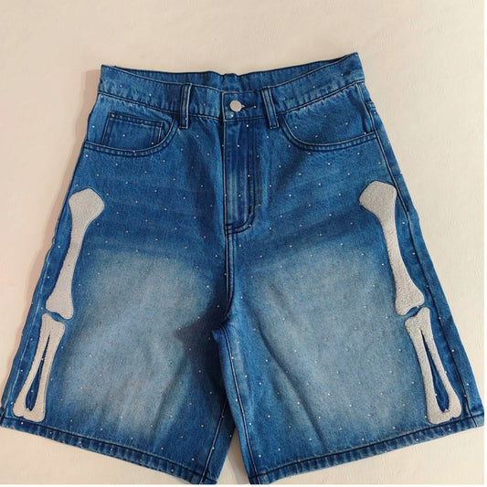 Studded Bone Denim